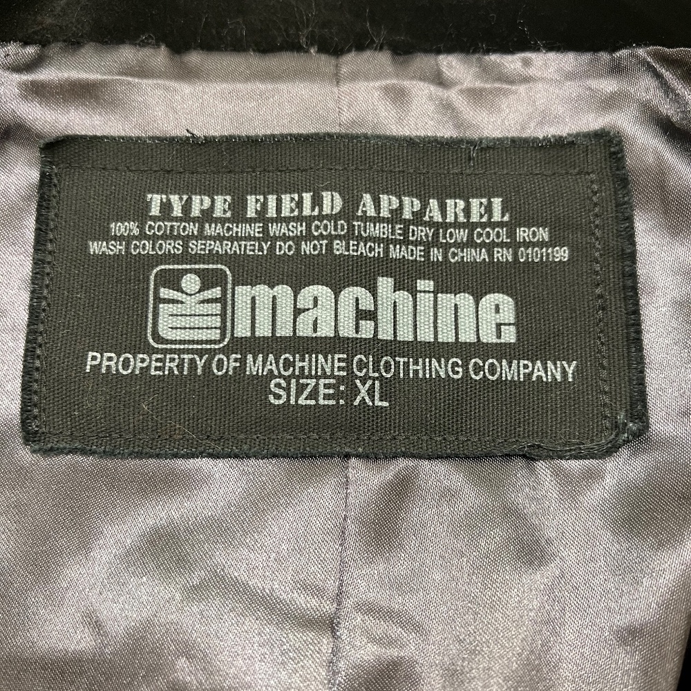 Machine Clothing Company Type Field Apparel Velvet Jacket--Size XL - Picture 6 of 6